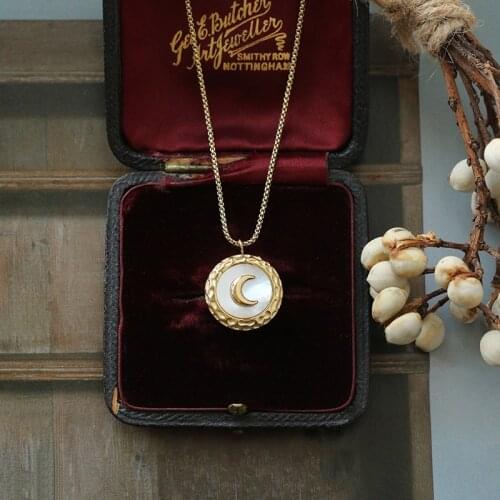 Timeless Wonder Titanium Shell Moon Chains Necklace Women Stainless Steel Jewelry Gothic Boho Top Ins Japan Gift Trendy New 1646