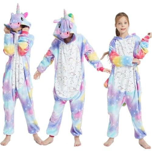 Unicorn Animal Cartoon Sleepwear Baby Homewear Childrens Pyjamas Dinosaur Kigurumi Shark Jumpsuits Girls Overalls Kids