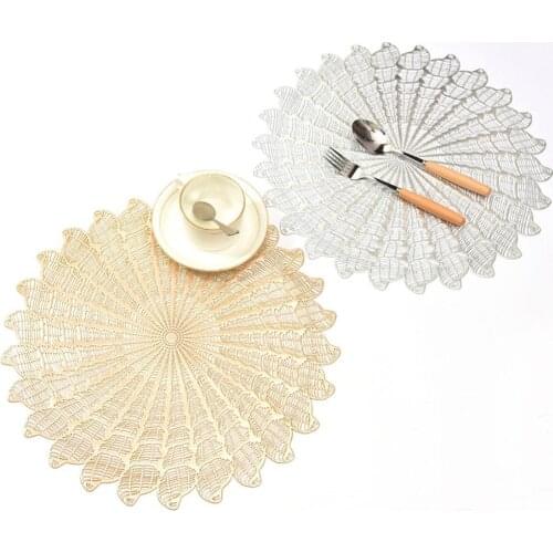 Hollow Round Placemat Heat Resistant Cup Mat Bowl Pad Coaster Anti-skid Decor