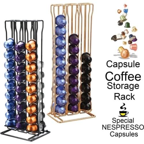 Practical Coffee Capsule Holder Tower Stand For 24/60 Nespresso Capsules Storage Soporte Capsulas Nespresso Coffee Pod Holder