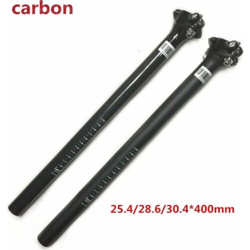 Full carbon fiber seat post 25.4/28.6/30.4*400mm for MTB road bike carbon seat tube tige de selle 25.4