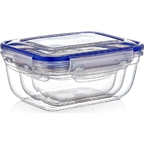 Modern Lock & Fresh 3'lü Contalı Rectangle Set(400,800,1400 ml) organizer storage box органайзер rangement коробка для хранения
