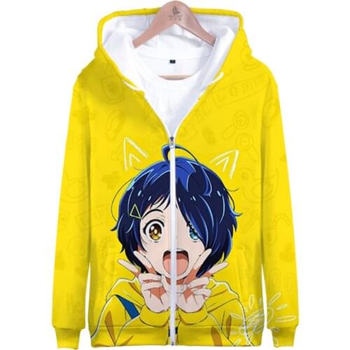 2021 Manga Wonder Egg Priority 3D Zipper Hoodie Sweatshirt Women / Men Long Sleeve Unisex Streetwear Fashion Clothes 300