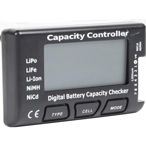RC CellMeter-7 Digital Battery Capacity Checker Durable and Portable Practical Screen Display for Nicd NiMH LiPo LiFe Li-ion