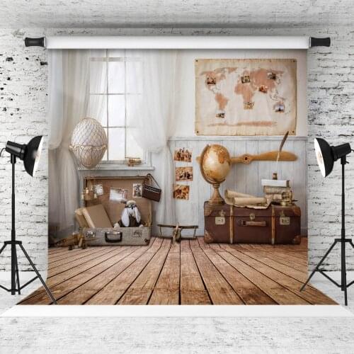 Boys Room Suitcase Party Stage Play Photo Background Vinyl Cloth Photography Backdrops Customize for Photo Studio Photoshoot