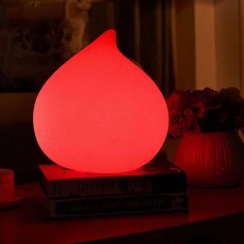 Waterproof Rotomolding LED Fruit Peach Night Light Remote Control Dimmable RGBW 16 Color Changing Table Lights USB Rechargeable
