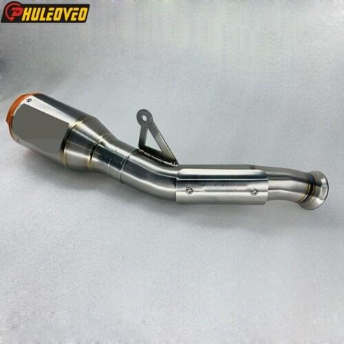 Titanium Alloy for KTM 790 Duke 2019-2020 Motorcycle Exhaust System with Titanium Alloy Exhaust Muffler Escape Link Pipe Cover