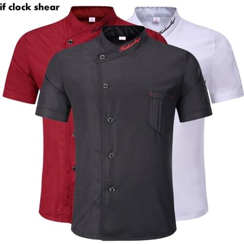 High Quality Chef Uniforms for Women Men Short-sleeved Coat Kitchen Bakery Hotel Restaurant Overalls Cook Work wear Chef Jackets