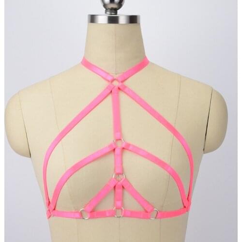 Women BODY HARNESS Suspender Belt Rave Fetish Wear Bondage Harness Bra Gothic harness Costumes Lingerie Bondage Harness Cage Bra