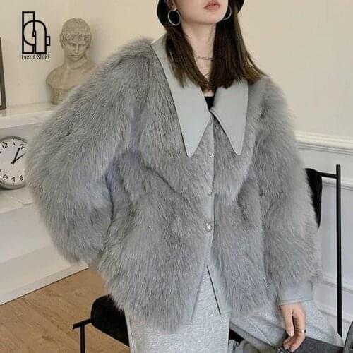 Women Winter Fake Fox Fur Jacket Warm Faux Fur Coat Abrigo Invierno Mujer Coats Female Casaco Pelucia Feminino