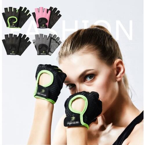 2021 New Summer Women Breathable Fitness Gloves Polyester Cycling Gym Glove Weight Lifting Workout Body Building Sport Equipment