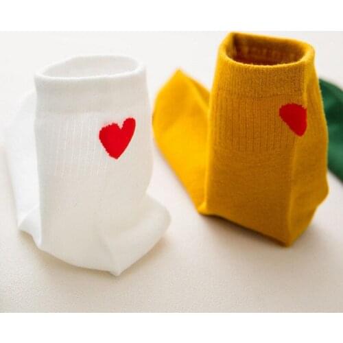 Autumn and winter Thick section new Harajuku love pumping college wind cotton tube female socks
