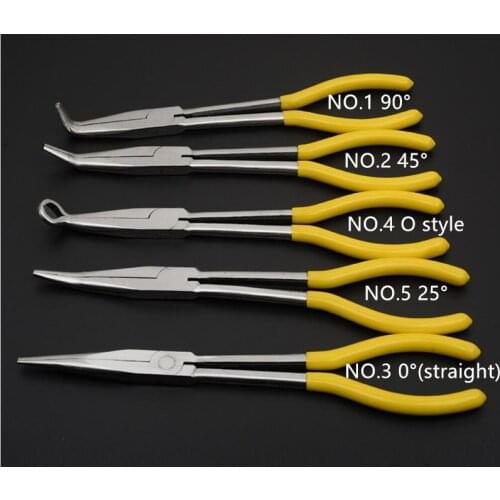 1 Pc 11" 280mm Lengthening 5 Styles Needle-Nose Pliers Bent-Nose Pliers Round Nose Hand Tool Multi Functional Pliers Alicates
