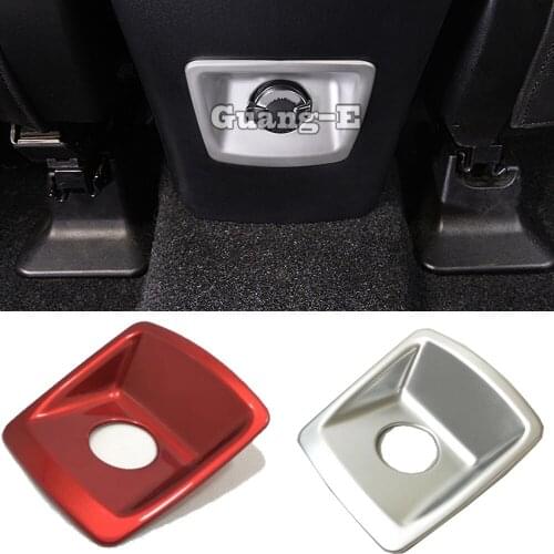 For Toyota RAV4 2016 2017 2018 ABS chrome Car Armrest Box Rear Cigarette Lighter Stickers Sequins Decoration Accessories 1pcs