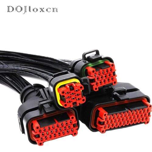 1/5/10/20/Ssts 8/14/23/35 Pin AMP Auto ECU Cablaggio Cablaggio Female Connettore Elettrico Con Cavo Da 20cm Free Shipping