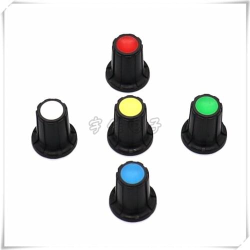 10 Pieces Mixer Adjustment Knob Diameter 15mm Height 17mm Plastic Knob Cap D-Shaped Inner Hole 6mm