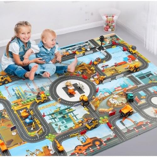 130*100CM Baby Play Mat Newborn City Farm Mat Kids Rug Portable Waterproof Children Crawling Carpet Infant Educational Floor Mat