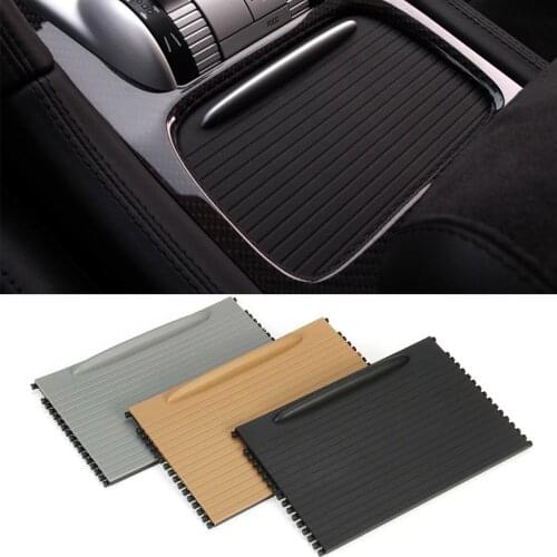 1X ABS Auto Front Console Cup Holder Roller Blind Cover Trim Blind For Porsche Cayenne 2003-2010 7L5862531 Car Styling