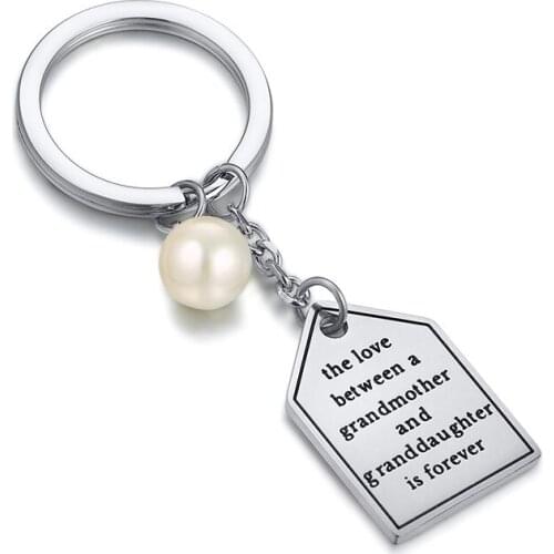 2021 Fashion Stainless Steel Tag Pearl Steel Color Guitar Big Tag Corrosion With lettering Keychain Suitable For Women And Men