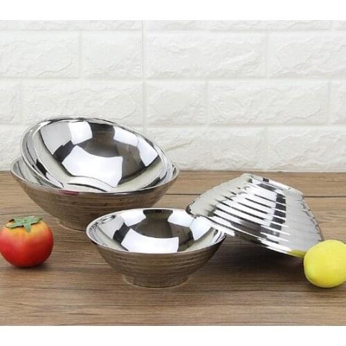 304 Stainless Steel Thread Bowl 18-24CM Cold Noodle Bowl