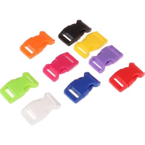 40mm X 22.5mm 10Pcs 5/8" Curved Side Release Buckle Paracord Bracelet DIY Pets Collar Camping Bags Accessories DIY Craft