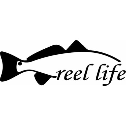 Car Stickers Cartoon Fishing Line Life PVC Car Decoration Accessories Stickers Creative Waterproof Black/white,17cm*6cm