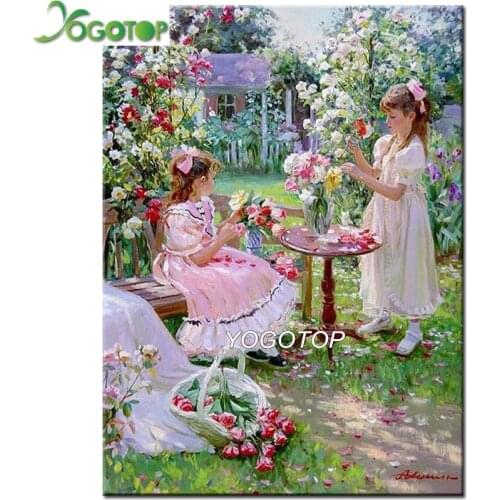 YOGOTOP Diamond Mosaic DIY Diamond Painting flower garden children Decoration Home Full Square/Round Drill Of Rhinestone YY642