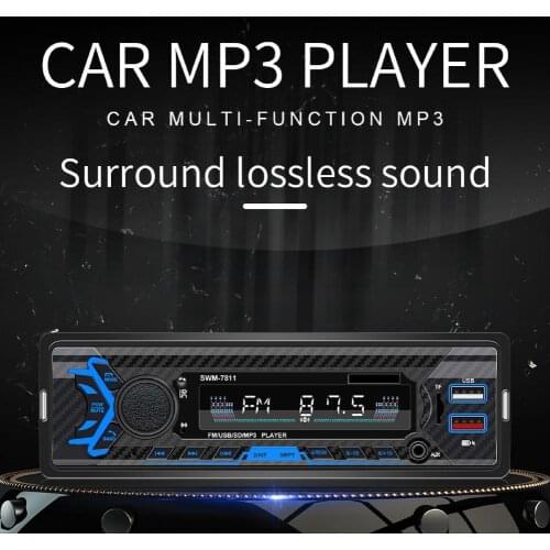 7811 Car MP3 Player Bluetooth 5.0 Dual USB Fast Charging Hands-free Call Radio 4 RCA Output Player Car electronic Accessories