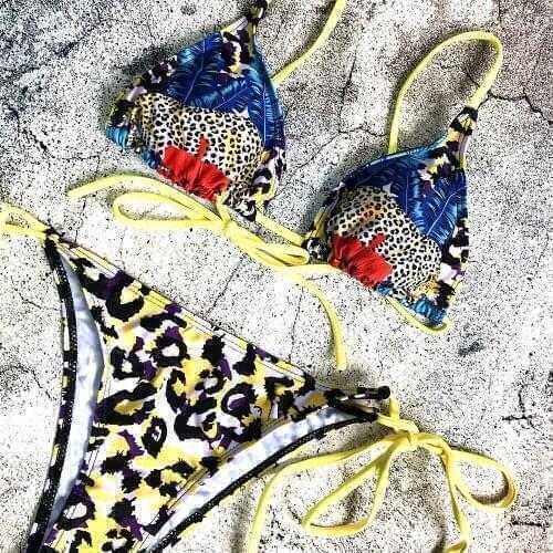 Print Bikini Sexy Swimwear Women Swimsuit Push Up Biquini Micro Bikinis Set 2020 Lace Up Bathing Suit Female Maillot De Bain