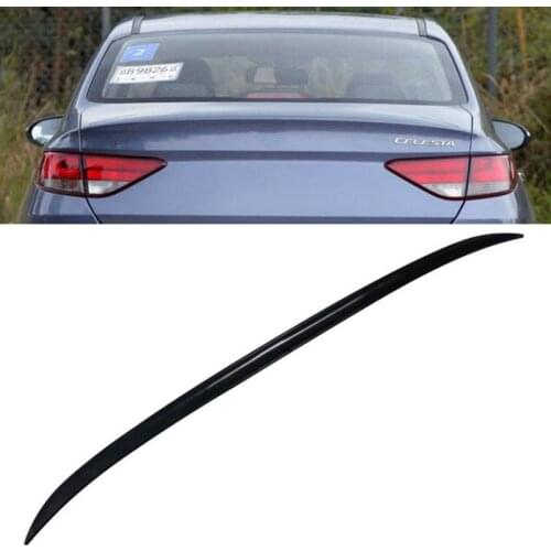 CEYUSOT For CAR Trunk Universal Spoiler Wing NEW Hyundai Elantra PU Material Plastic Tail FIN Accessories Black Body Kit 2020 21