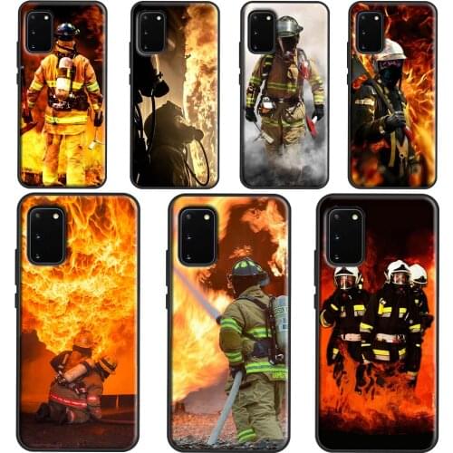 Fire Fighting Hero Phone Case For Samsung Galaxy S21 S20 Ultra S8 S9 S10 Plus Note 10 Note 20 9 S20 FE Cover