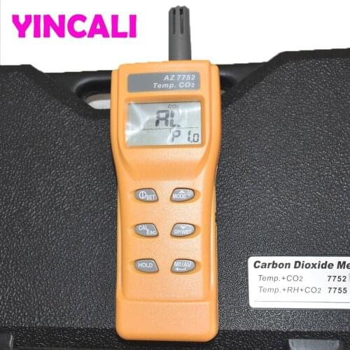 Digital Carbon Dioxide Gas Concentration Detector AZ7752 Handheld CO2 Temperature Monitor CO2 Detector Indoor Air Quality Meter