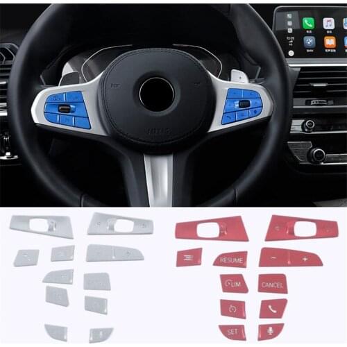 For BMW 4 3 series G20 G22 X5 X6 X7 G05 G06 G07 2020-21 up Car Steering Wheel Button Trim Cover ACC decoration 3 colors sticker