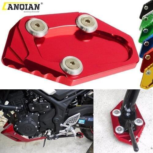 FOR YAMAHA MT-03 MT03 MT 03 2015 2016 Motorcycle Accessories Kickstand Foot Kick stand Side Stands Extension Pad Support Plates