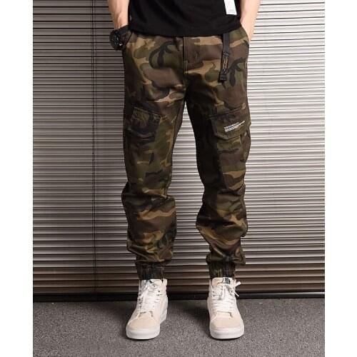 Fashion Men Jeans Camouflage Jogger Pants Men American Streetwear Big Pocket Cargo Pants hombre Japanese Style Hip Hop Jeans Men
