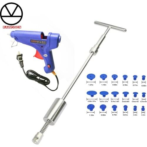 KAWOSEN Tools Auto Repair Tool Car Dent Repair Dent Puller Kit 2 in 1 Slide Hammer Reverse Hammer Glue Tabs Suction Cups CDRP01