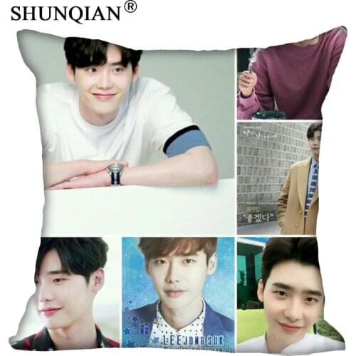 Lee Jong Suk Pillowcase Square Zippered Home Decorative Pillow Cover Wedding Custom Gift For Two Sides Printed