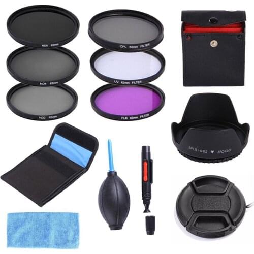 49mm 52mm 55mm 58mm 62mm 67mm 72mm 77mm UV CPL FLD ND2 ND4 ND8 Filter Kit+Lens Hood+Cap For Tamron AF 18-250mm/18-200mm