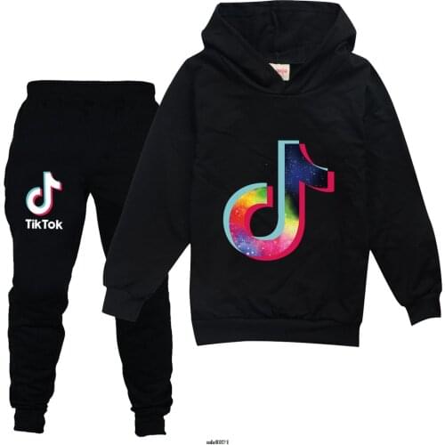 Tik Tok Boys Clothes Childrens Clothing Sets Spring Autumn Long Sleeve Hoodie and Pants Baby Clothes 2pcs Boy Set 2-16years