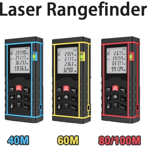 Laser Distance Meter Digital 40M 60M 80M 100M Rangefinder electronic measuring tape ruler Diastimeter Roulette Tool
