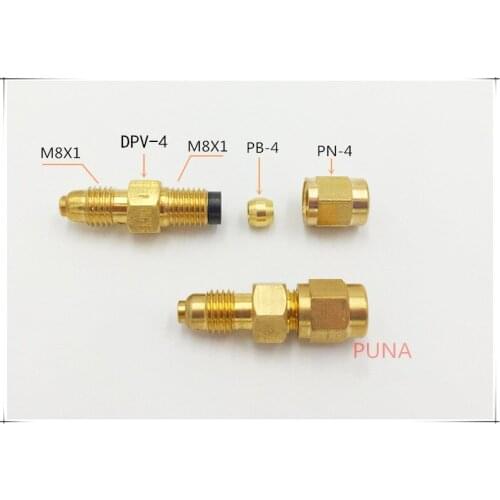 M8*1 inlet/outlet Brass oil flow resistance metering unit PSS/ DPB4 series for centralized lubrication system