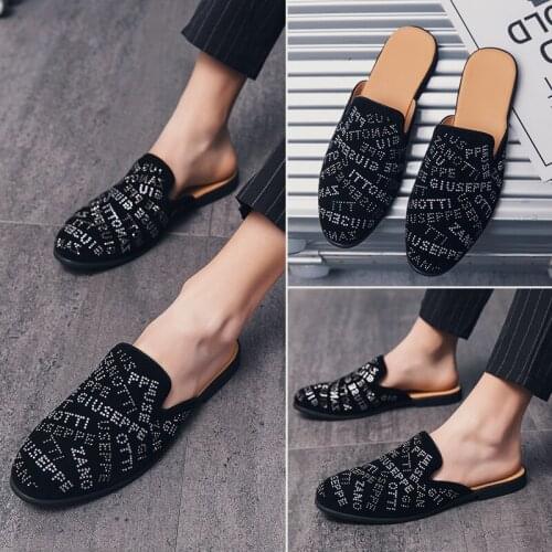 2021 Fashion Man Casual Shoes Outdoor Anti-slip Half Shoes Lightweight Slipper Man Buckle Design Mules Breathable Loafer Slides