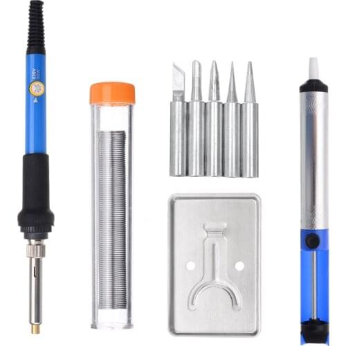 60W Electronics Welding Irons Tool Kit Welding Solder Iron 10in1 Soldering Heat Pencils Tool 200-450 degrees Celsius Adjustable