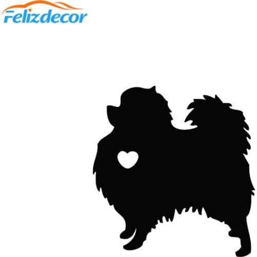 I Love My Pomeranian Dog Animal Car Stickers waterproof decals Car Styling Accessories Window Decor Black/white CL020