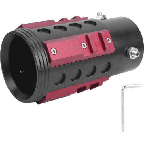 Car Exhaust Tip Red Exhaust Tip Tail End Tube Aluminum Alloy Round Universal Accessory OD 72mm/2.8in Exhaust Tail End Pipe