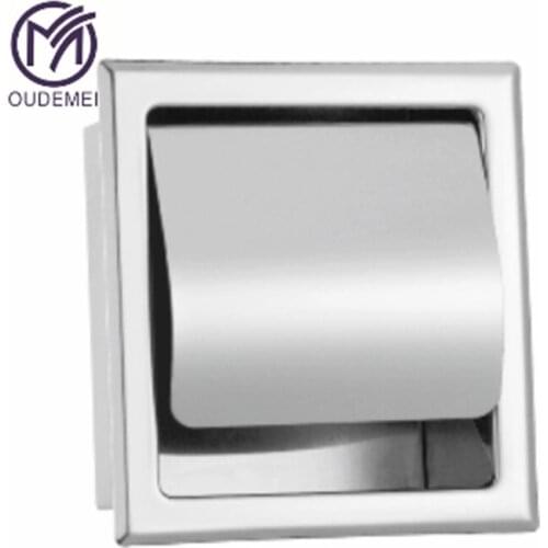 Stainless Steel SUS304 Chrome Polish Wall Mounted Bathroom Accessories Toilet Paper Holder
