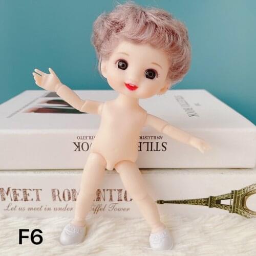 New BJD Doll 13 Moveable Jointed 16cm Surprise 3D Big Eyes Dolls Toys Baby Naked Nude Women Body Dolls for Girls Gift Toy
