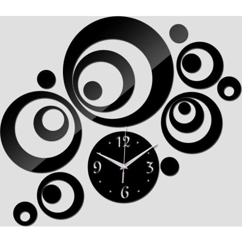 New sale diy clocks stickers home decoration acrylic mirror surface modern design furniture quartz sticker