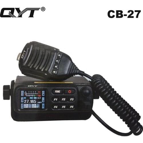 New QYT CB-27 Car CB Mobile Radio CITIZEN BAND ALL European MULTI-NORMS CB Transceiver AM/FM 12/24V 4W 26.965-27.405MHz Intercom