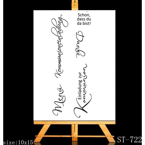 ZhuoAng WordArt Clear Stamps/Card Making Holiday decorations For scrapbooking Transparent stamps 10*15cm